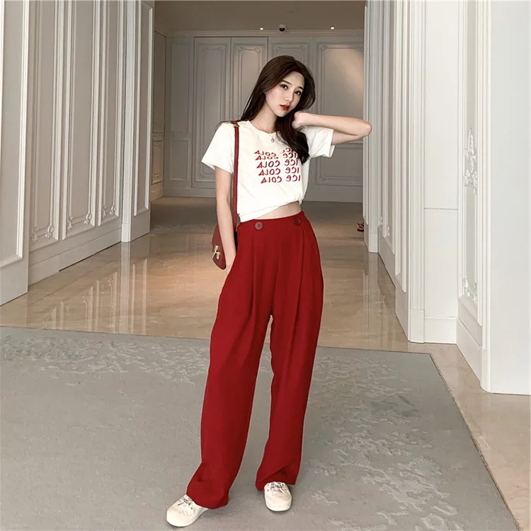 Summer Korean Fashion Printed Letters 