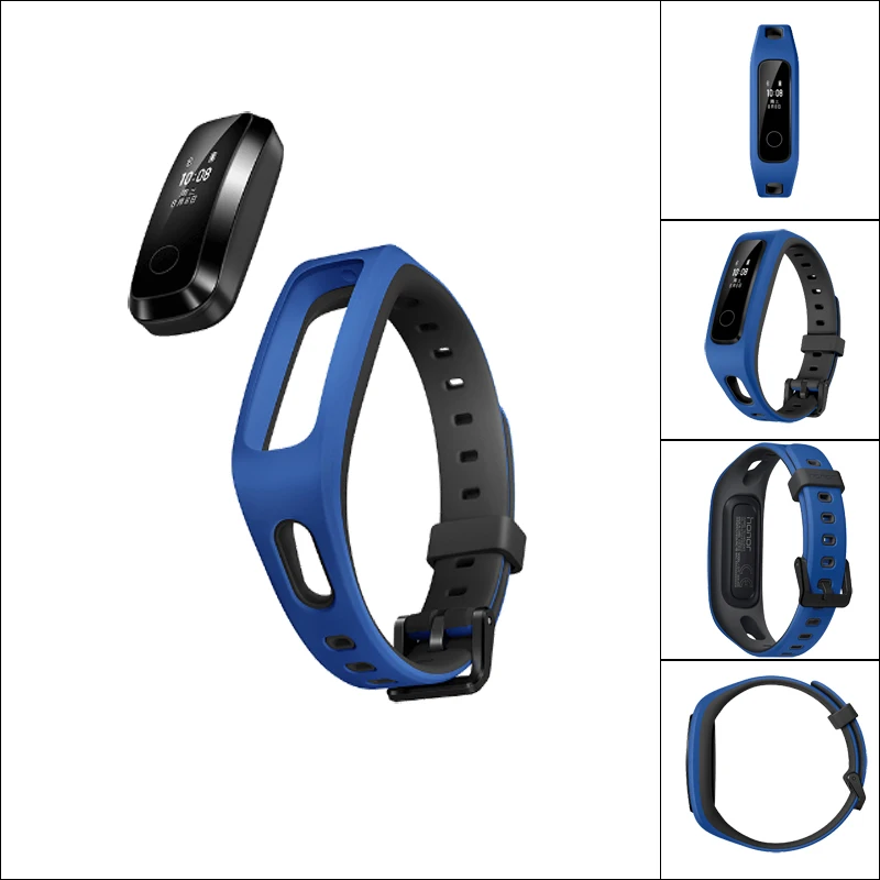 huawei Honor Band 4 Беговая версия обуви-пряжка ударный фитнес-трекер версия Smart 50 м водонепроницаемый монитор сна - Цвет: Blue