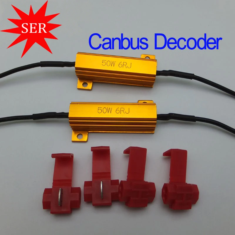 

car-styling P21W Car LED DRL Fog Turn Singal Load Resistor for Fix LED Bulb Fast Hyper Flash Turn Signal Hot Selling 50W 6Ohm