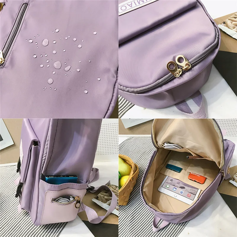 Cute Waterproof Buckle Backpack Women Fashion School Bags For Teenage Girls Nylon Backpack Harajuku Female Bag Ladies Luxury new