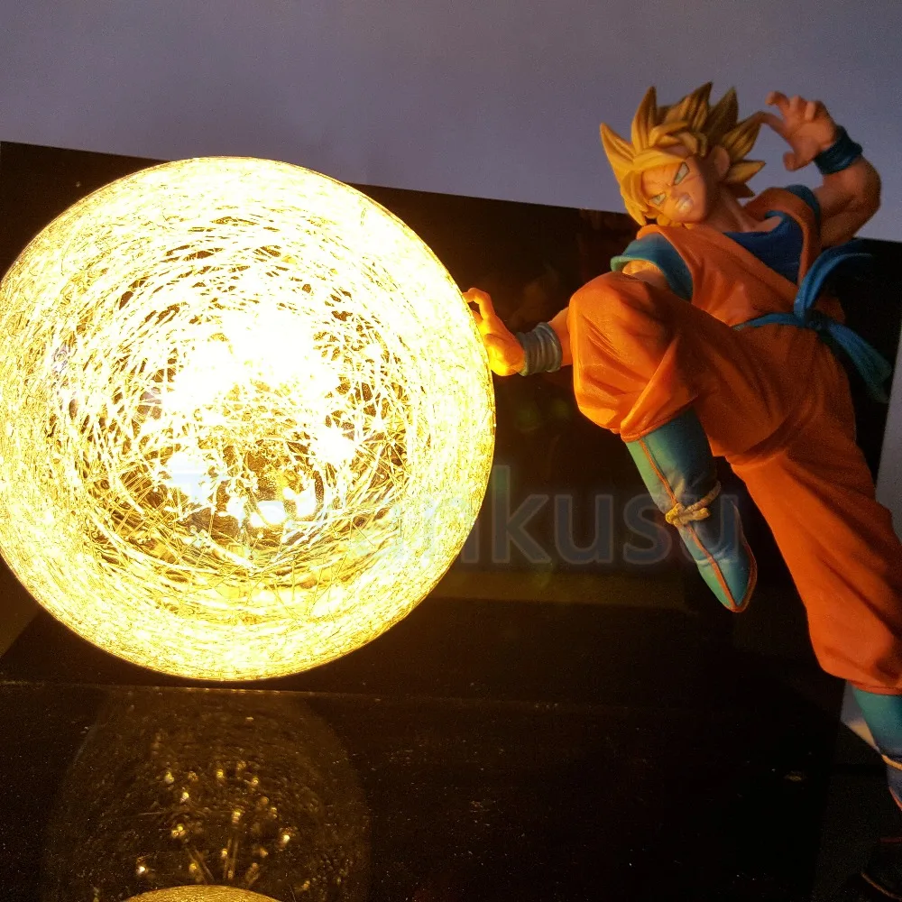 Dragon Ball Z фигурка Сон Гоку Супер Saiyan FES Led освещение дисплей Игрушка Аниме Жемчуг дракона Гоку Коллекционная модель DIY147