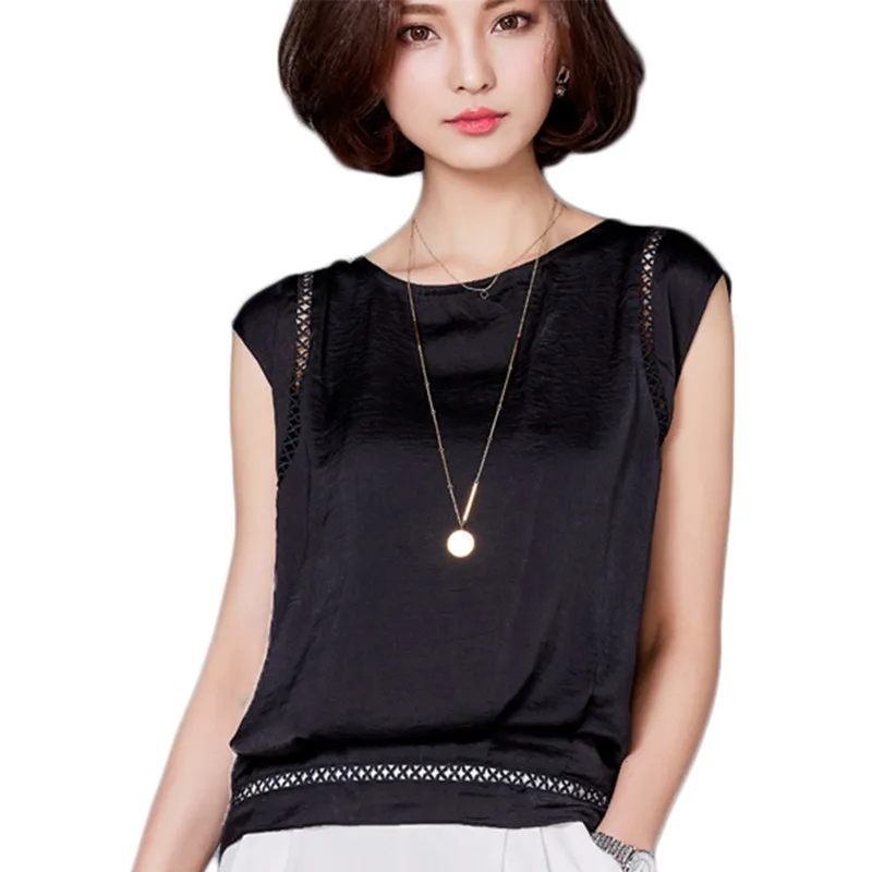 Prix Coloré Femmes D été Blouse Chemise Nouveau Mode blusas Sexy Mousseline de Soie Shirts Hot Tops Sans Manches Casual Tops Pour Femmes Camisa 2018