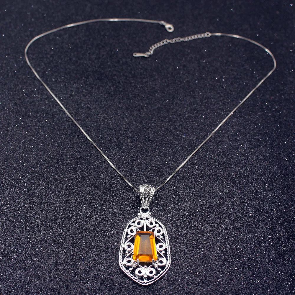 Hermosa красивые ювелирные изделия милый HoneyTopaz серебряного цвета для женщин