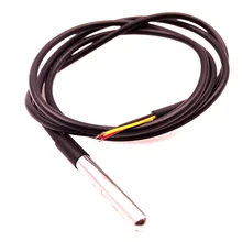 Ds1820 pacote de aço inoxidável à prova d' água, 5 peças ds1820 ds18b20 sensor de temperatura da água sonda para arduino