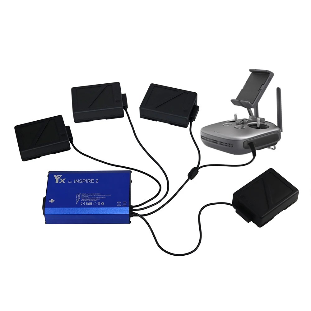 

5 In 1 Intelligent Inspire 2 Charger for Battery Remote Controller Smart Fast Charging Hub for DJI Inspire 2 Drone Spare Parts