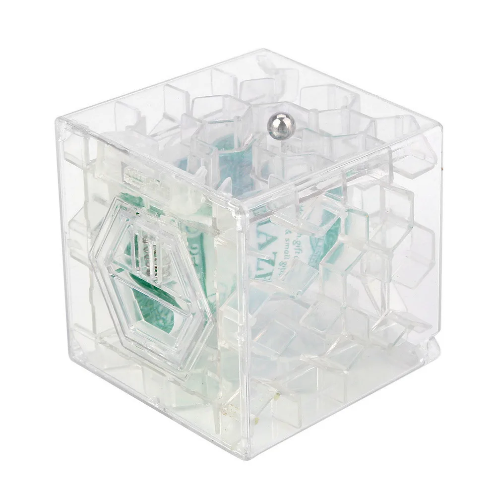

3D Cube Puzzle Money Maze Bank Saving Coin Collection Case Box Fun Brain Game For children kids toys juguetes brinquedos 20