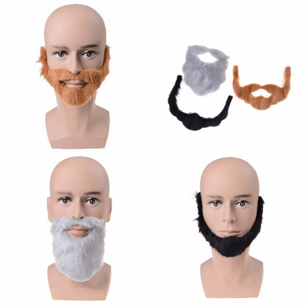 Barba Bigote Vello Facial Disfraz Juego Divertido Hombre Accesorio de Fiesta
