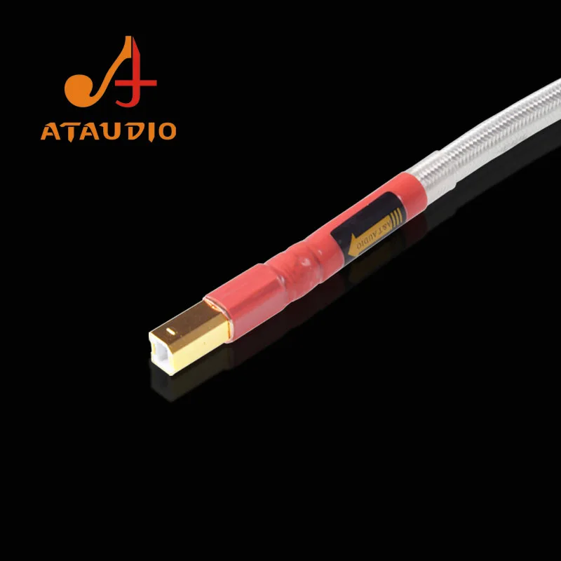 Cabo Usb Banhado a Prata Ataudio Cabo Usb de Alta Qualidade tipo a para b Dac - Image 3