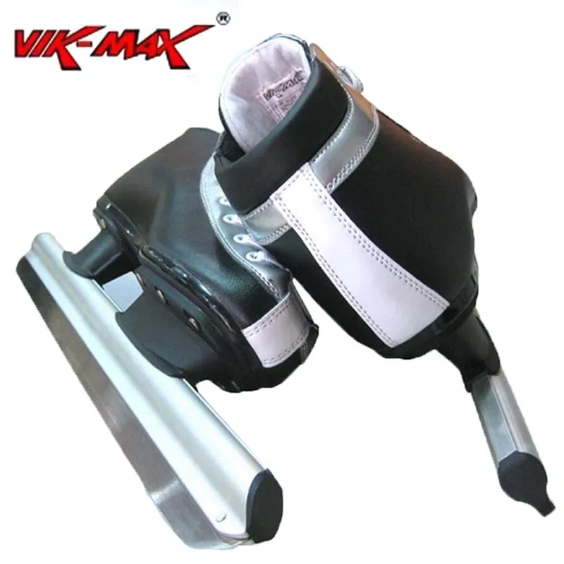 VIK-MAX الكبار الاطفال الجلود الجليد سرعة أحذية تزلج مع سبائك الألومنيوم الإطار و الفولاذ المقاوم للصدأ الجليد شفرة