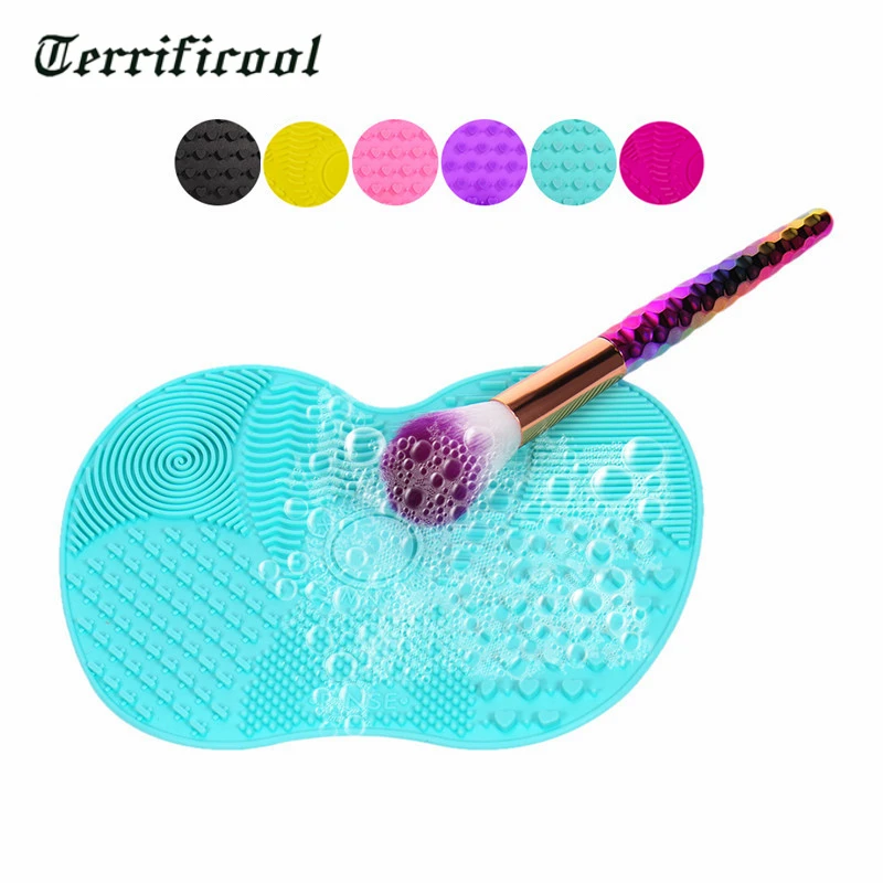 

Silicone Makeup Brush Cleaning Pad Cosmetic Brushes Washing Mat Portable Make up Eyebrow Brush Cleaner Tool Scrubber Suction Cup