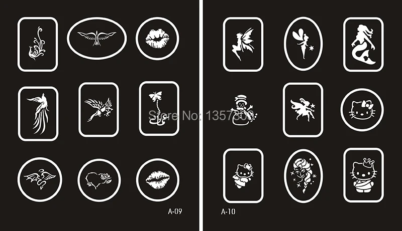 234 конструкции поддельные татуировки индийский трафареты для татуировок хной книги Временные Аэрограф для блесток татуировки палец руки