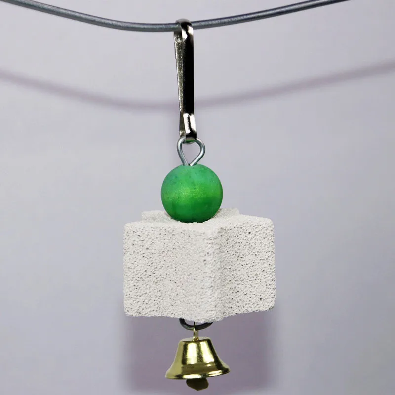 

2019 New Arrival Parrot Mouth Grinding Blah Stone Bird Toy Molar Stone Cage Toys Parakeet Cockatiel Budgie Products Bird Design