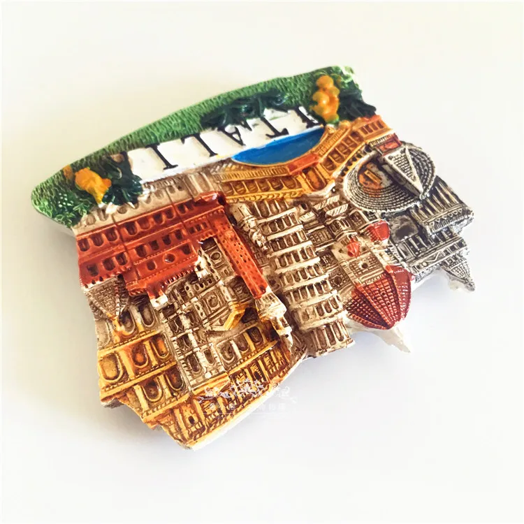 Ручная роспись Милана Львы 3D магниты на холодильник Италия сувениры для туристов холодильник магнитные наклейки домашний декор