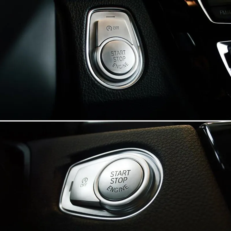 

Chrome ABS Car Engine Start Stop Buttons Sequins Cover Trim 3pcs For BMW 2/3/4 series 3GT 2013-18/X1 2016-18