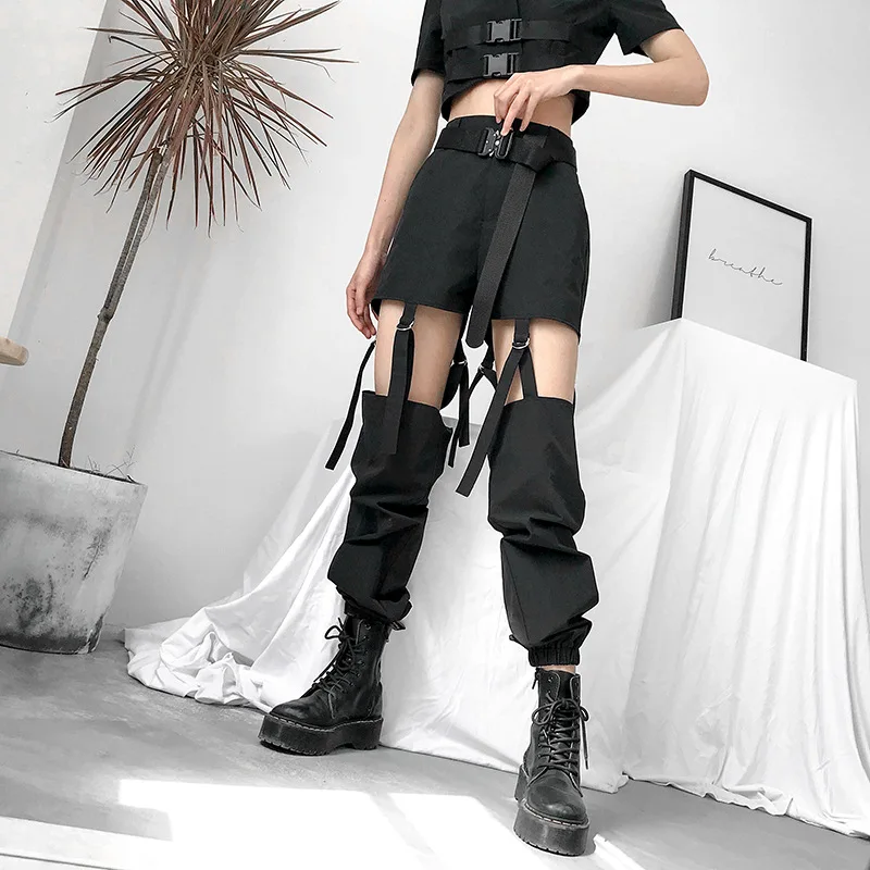 

2019 Spring European Women'S Modern Jazz Street Dance Casual Pants New Irregular Jazz Hip Hop Performance Trousers S/M/L DWY1986
