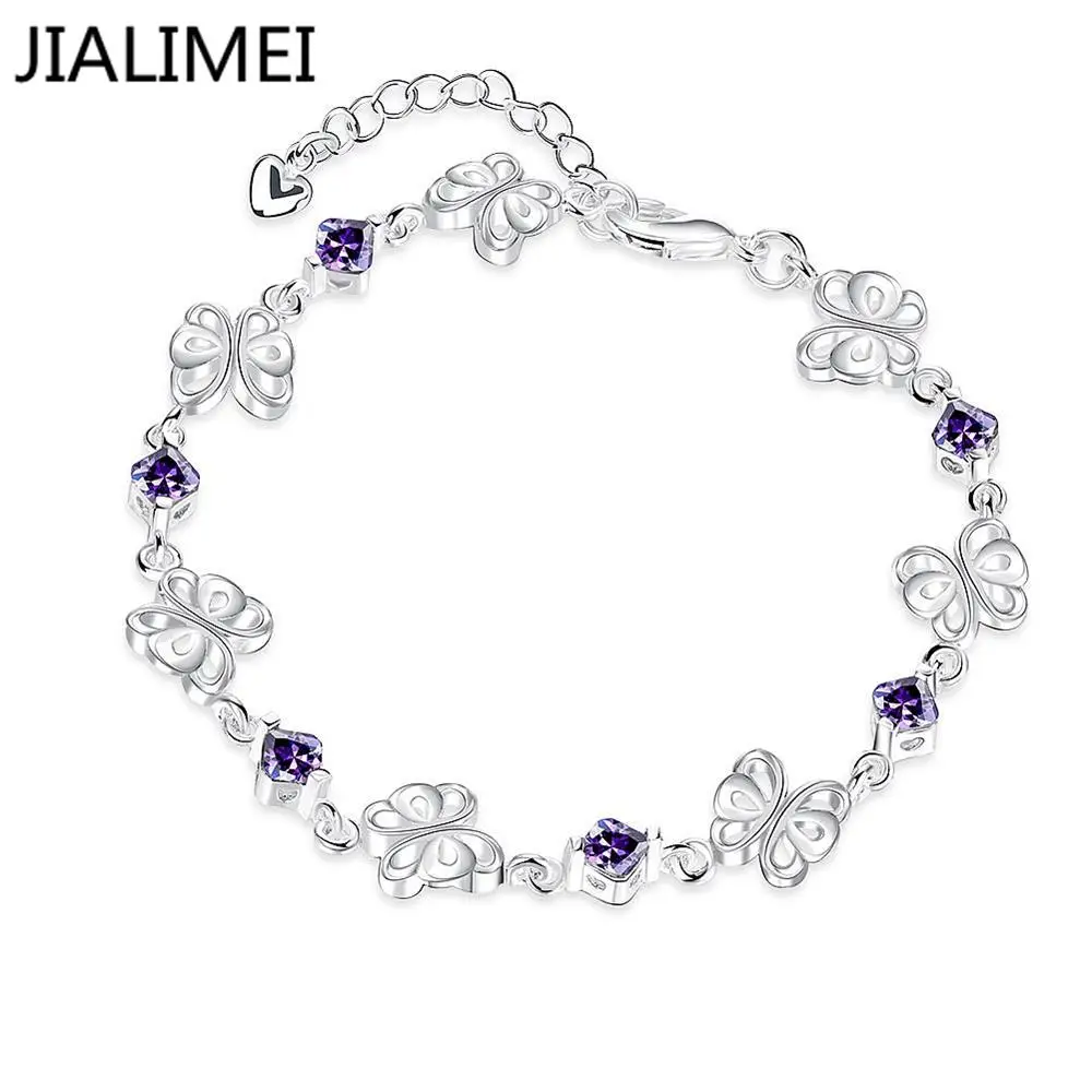 

2016 Fashion Jewelry New Crystals Women Bracelet Silver Charm Bracelets low price Lucky Bracelet For Woman H011