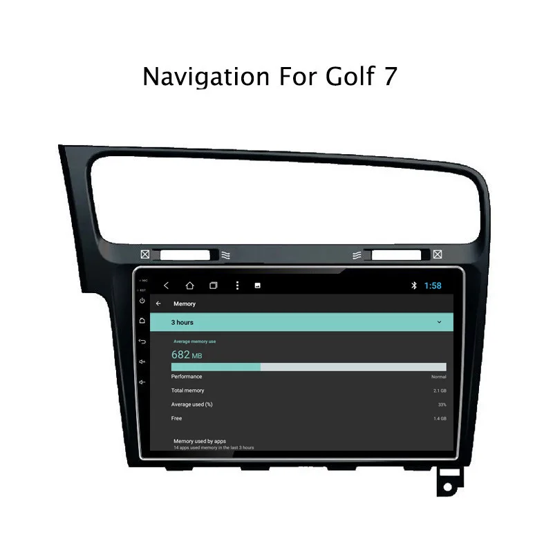 Discount NAVITOPIA 10.1inch 2G RAM 32G ROM Android 8.1 Vehicle Car DVD Multimedia GPS Navigation for VW Golf 7 2014 2015 2016 2017 2018 8