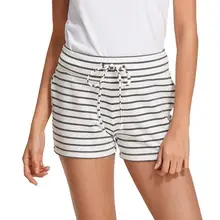 Летние новые женские пляжные шорты женские сексуальные дизайнерские хлопковые повседневные полосатые шорты спортивные кружевные шорты с эластичной талией Горячие