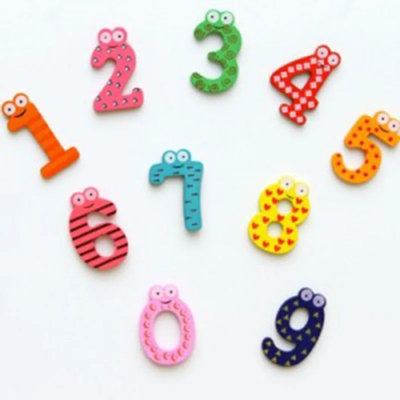 

Fridge Stickers with Magnet 26 Letter 10 digital numerals Wooden Animal shape Sticker Figure for Kids Toys HA