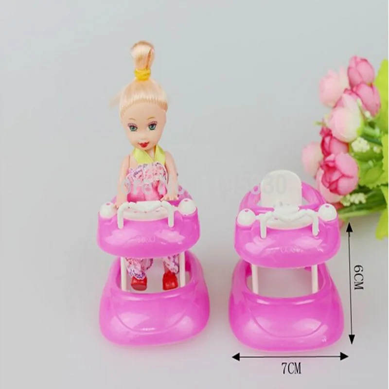 

Pink Plastic Walker 1:6 Miniature Accessories For Doll House Dollhouse Furniture include Random Kelly doll