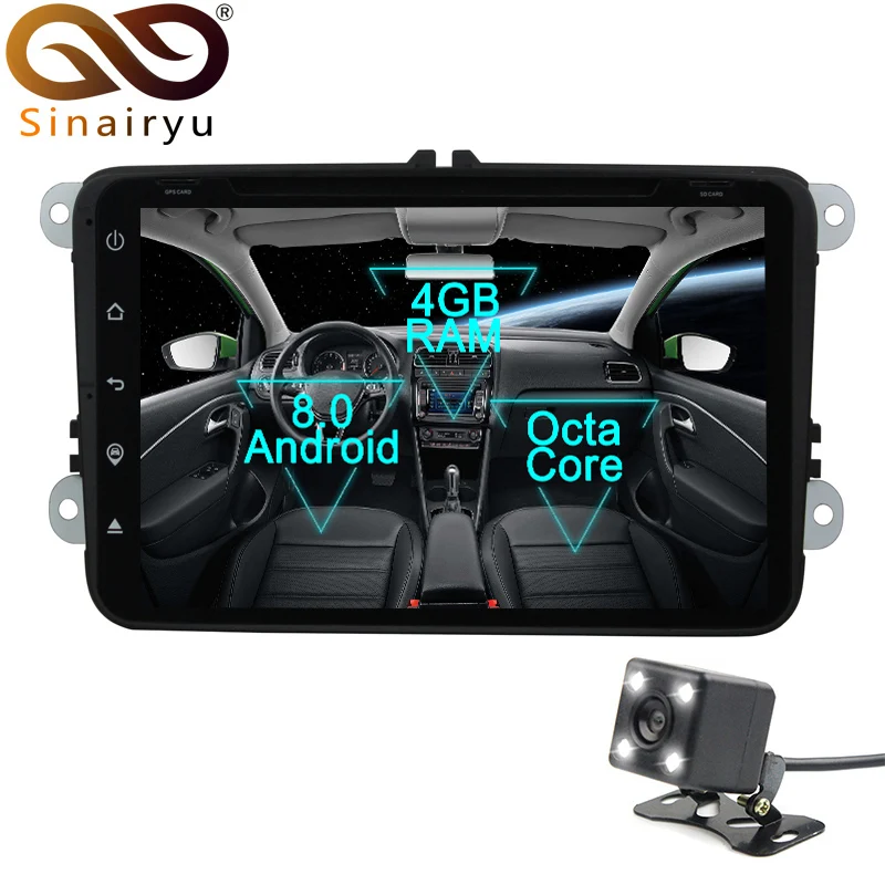 

Sinairyu 4GB RAM Octa Core Car DVD Player For Skoda/Octavia/Fabia/Rapid/Yeti/Superb/VW/Seat With Wifi Radio FM GPS Navigation