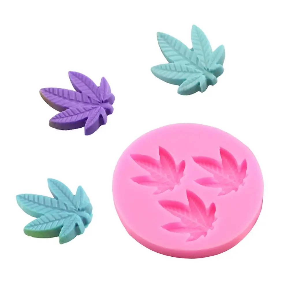 DIY Handmade Cannabis Leaf Silicone Candy Mold Chocolate Fudge Chocolate Cake Multi-purpose Mold Fondant Cake Decoration