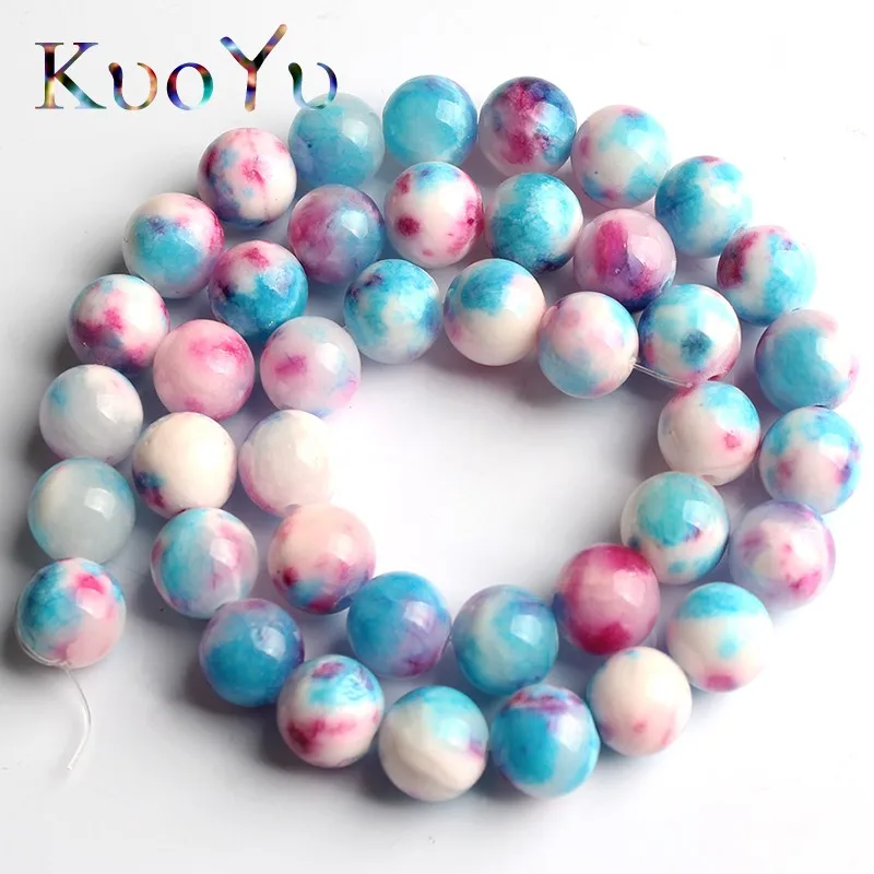 

Colorful Persian Jades Natural Gem Stone Beads Round Loose Spacer Beads 15"Strand 6/8/10/12 MM For Jewelry Making DIY Bracelet