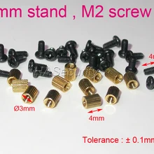 12 шт. 4 мм латунная Статуэтка/brace/puncheon с M2-4mm винт для камеры безопасности модуль печатной платы установка в сборе