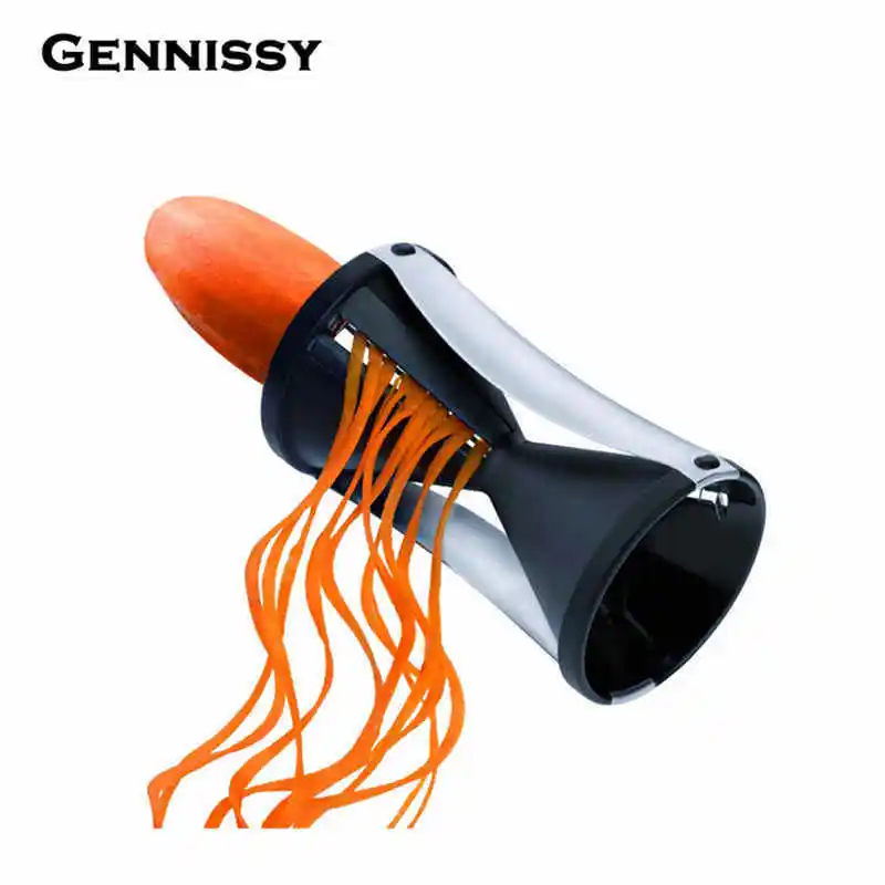 GENNISSY Vegetable Spiral Slicer Cutter Carrot Potato Cutter Kitchen