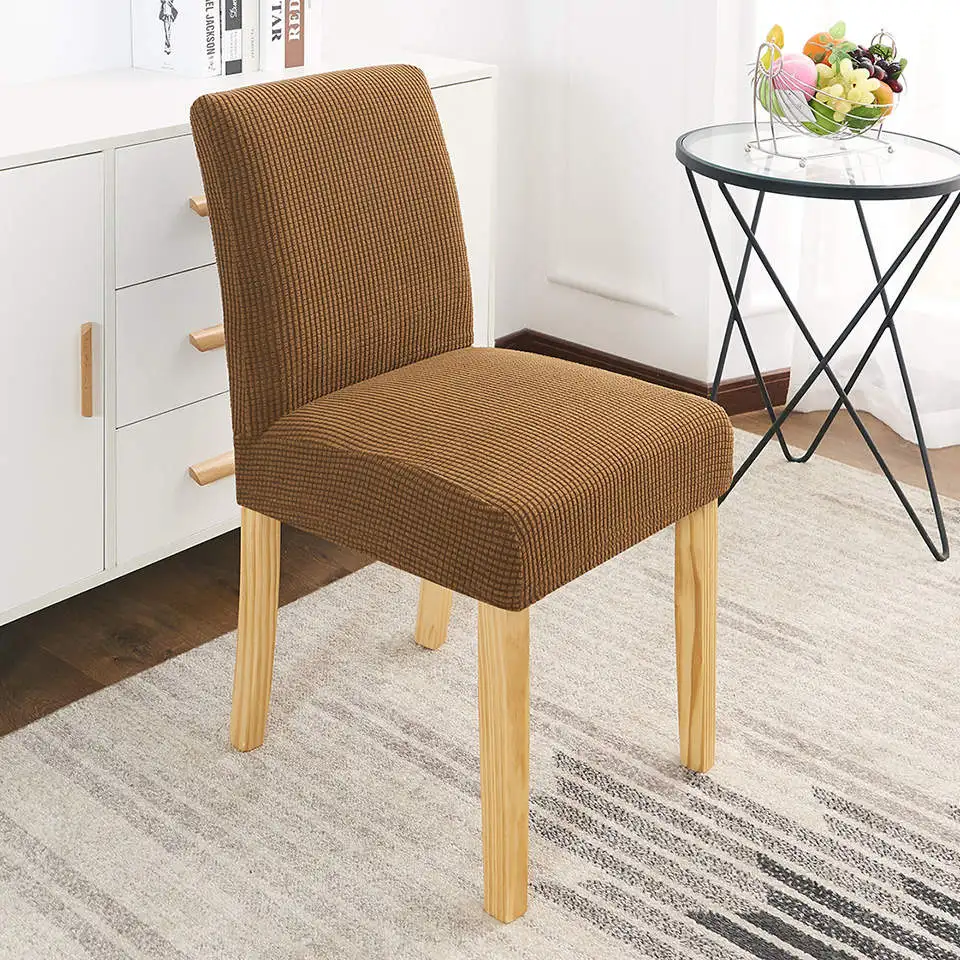 Флисовая ткань низкая спинка Чехол для стула эластичные чехлы на кресла столовая спандекс чехлы для стула для кухни/офиса