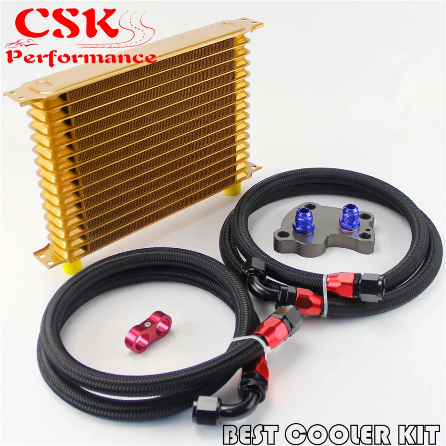 AN10 15 Row Trust Oil Cooler Kit For BMW Mini Cooper S R53 Supercharger