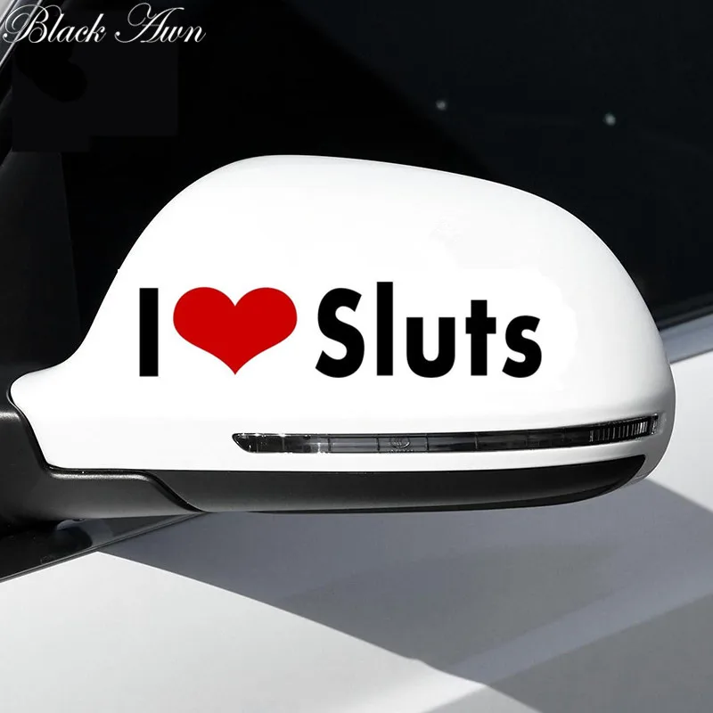 

I Heart Sluts Decal Bumper Sticker Car Window Sticker D145