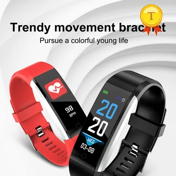 

trendy men woman color screen smart Wristband Remote Control heart rate blood pressure oxygen monitor Bracelet Fitness Smartband