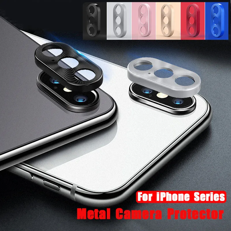 

Camera Lens Protective Ring For iPhone X 10 XS MAX XR Lens Protector For iPhone 6 6s 7 8 Plus Metal Real Phone Full Cover Case