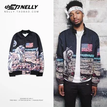 16SS runway baseball kleidung kragen Baseball Jacke raum astronauten zum mond und ein paar mantel