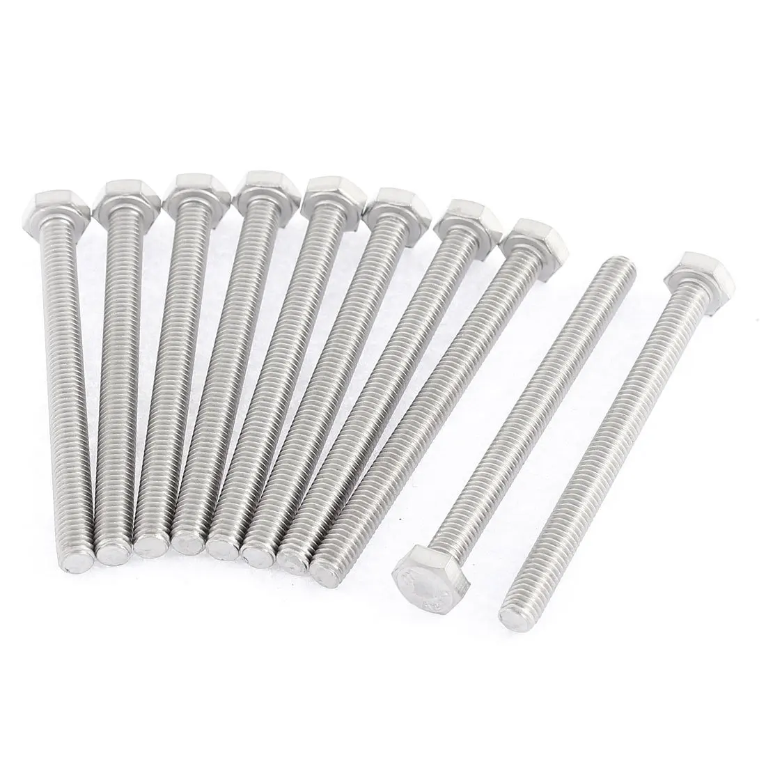 

M6 x 70mm Fully Threaded Stainless Steel Hex Head Screw Bolt 10 Pcs