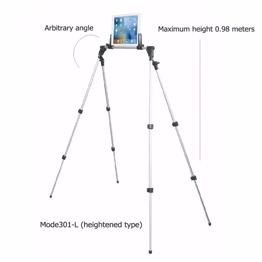  Tablet Stand Phone Holder Adjustable Tripod Floor for mini iPad Flexible Bracket Music Rack Mount S