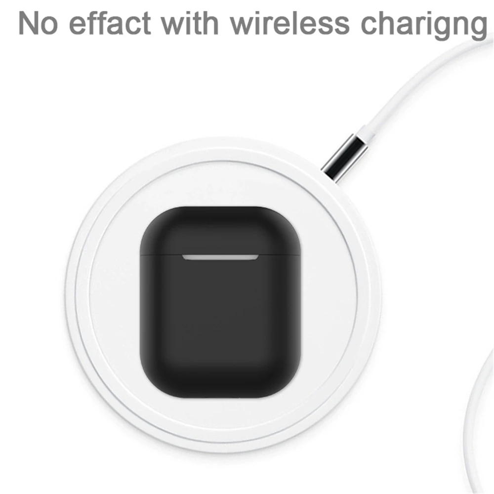 Силиконовый чехол для беспроводных наушников AirPods 2020 однотонный защитный из ТПУ