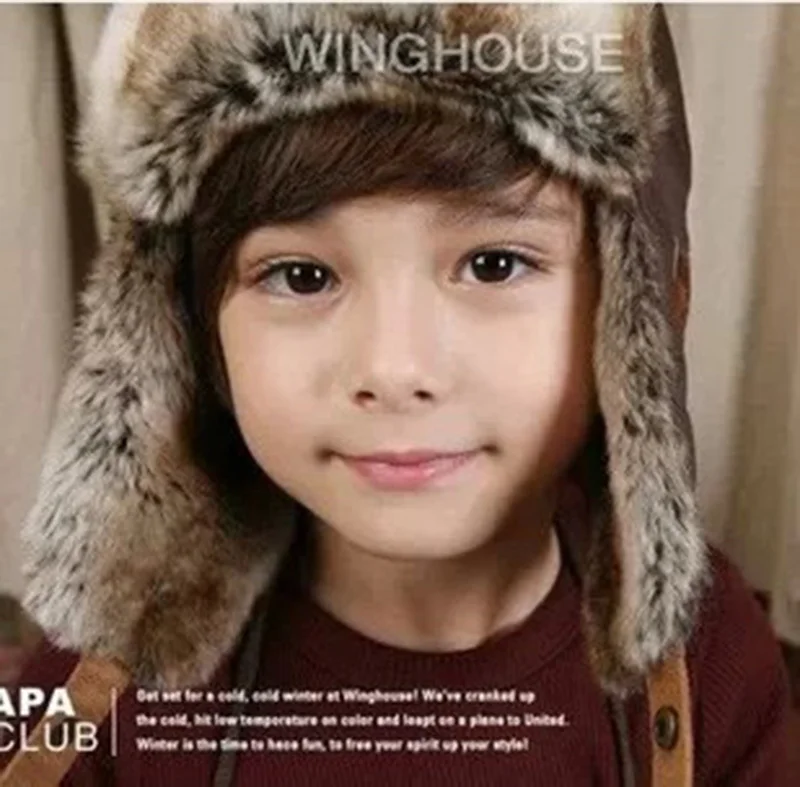 2 Color Winter Hat Baby Bomber Hat Kids Cap Retail Kids Bomber Hats