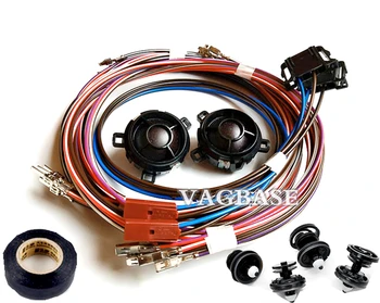 

Tweeter Speakers Rear Door Powered Loudspeaker Tweeter Car Speaker And Wires For VW Golf G T I Jetta MK6 Scorocco