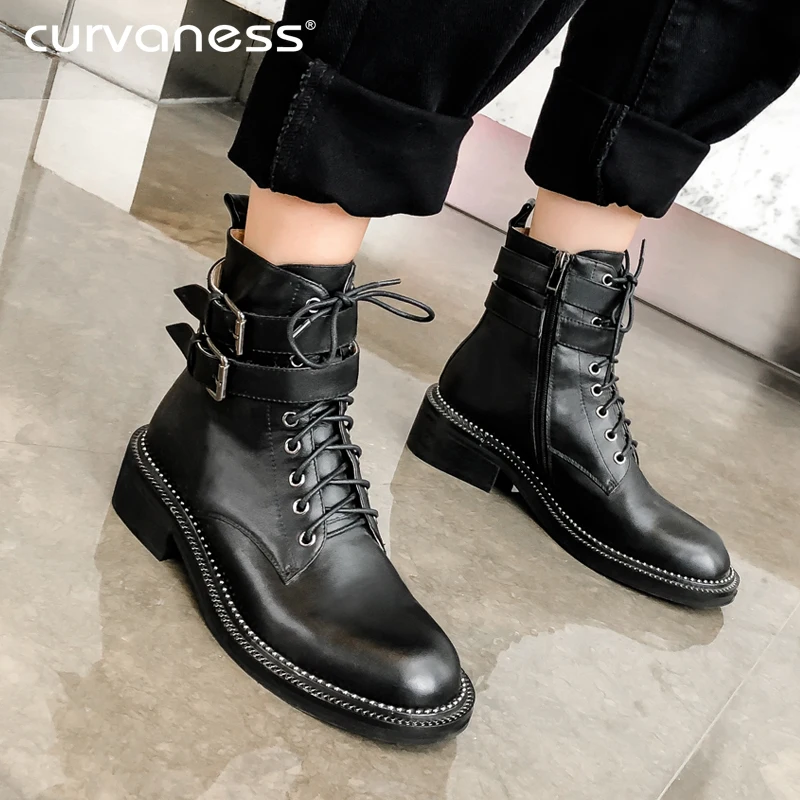 womens leather martin boots