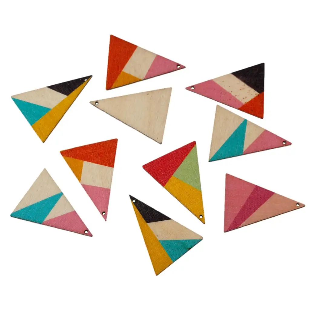 

DoreenBeads Wood Charm Pendants Triangle At Random 3.9cm(1 4/8") x 29mm(1 1/8"), 6 Pieces