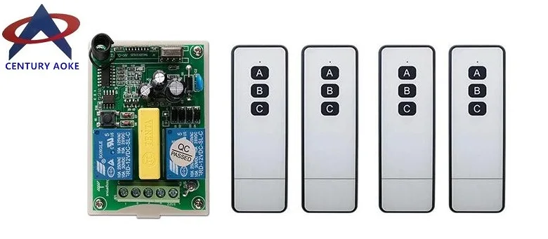 

AC220V 2CH ABC key Long Range RF Wireless Remote Control tubular motor garage door projection screen shutters