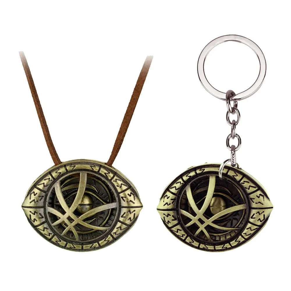 Doctor Strange necklace keyring Time Cosplay Necklace Stone Eye of Agamottoc |