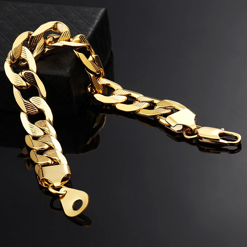 Мужской кубинский браслет на цепочке, мужской браслет и браслет, мужские золотые браслеты из нержавеющей стали для мужчин, ювелирные изделия в стиле хип-хоп
