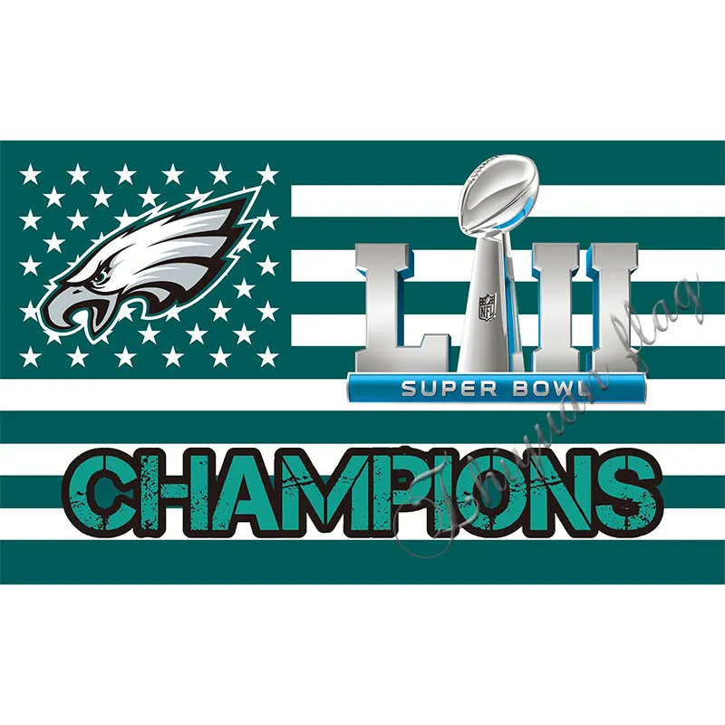 Philadelphia Eagles flag with USA STRIPE custom 100 polyester