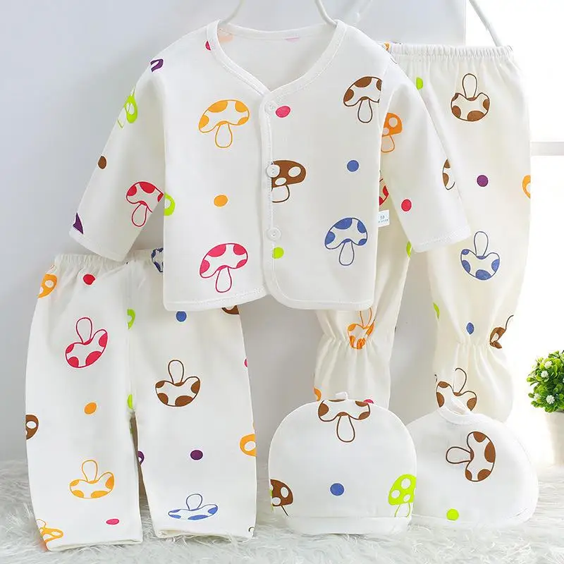 

Clothes for Baby Spring Baby 0-3 Months Boys and Girls Neonatal Summer Boy 3 Models 5 Sets Autumn Underwear Cartoon Soft