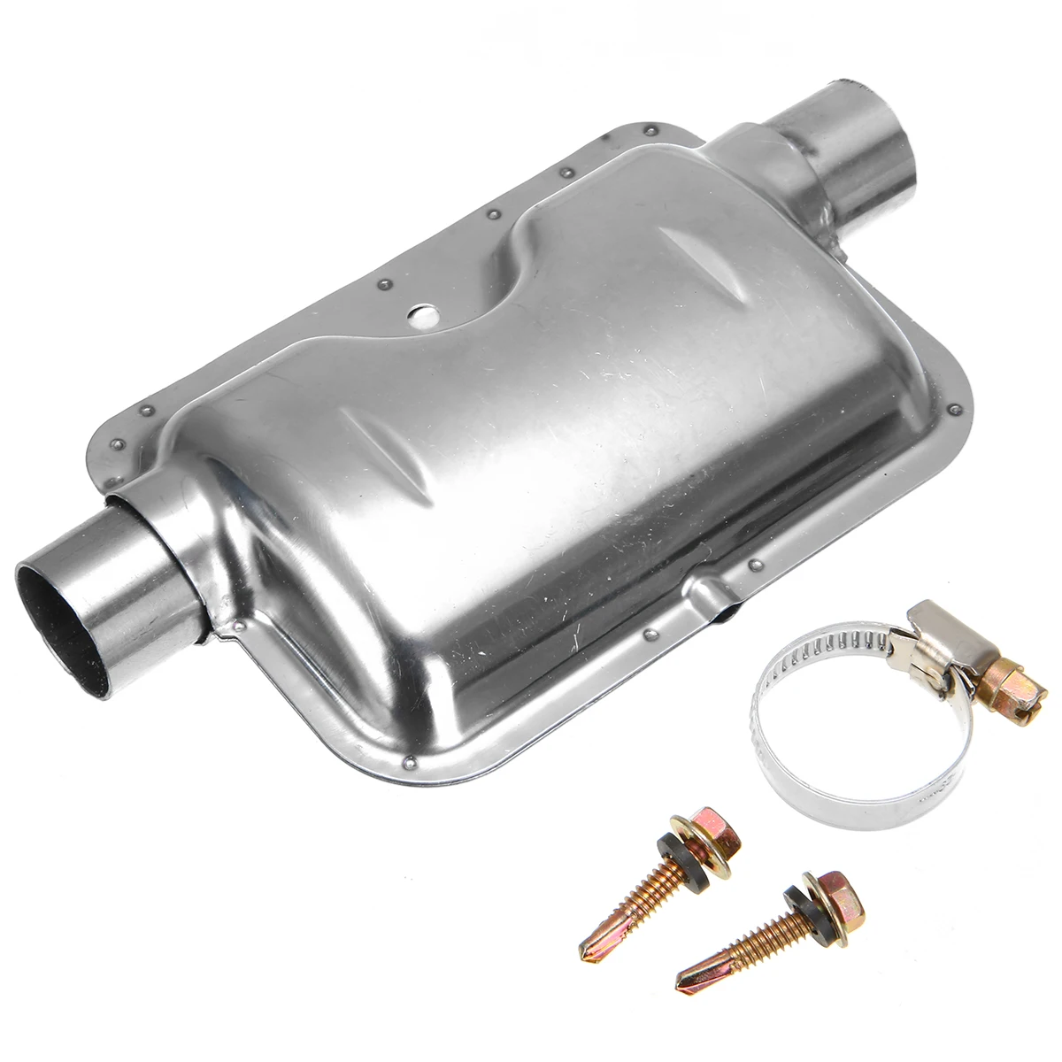 MAYITR 24 мм/0,94 дюймов Портативный Серебряный автомобильный глушитель на выхлопную трубу для Webasto Eberspacher Авто нагреватель