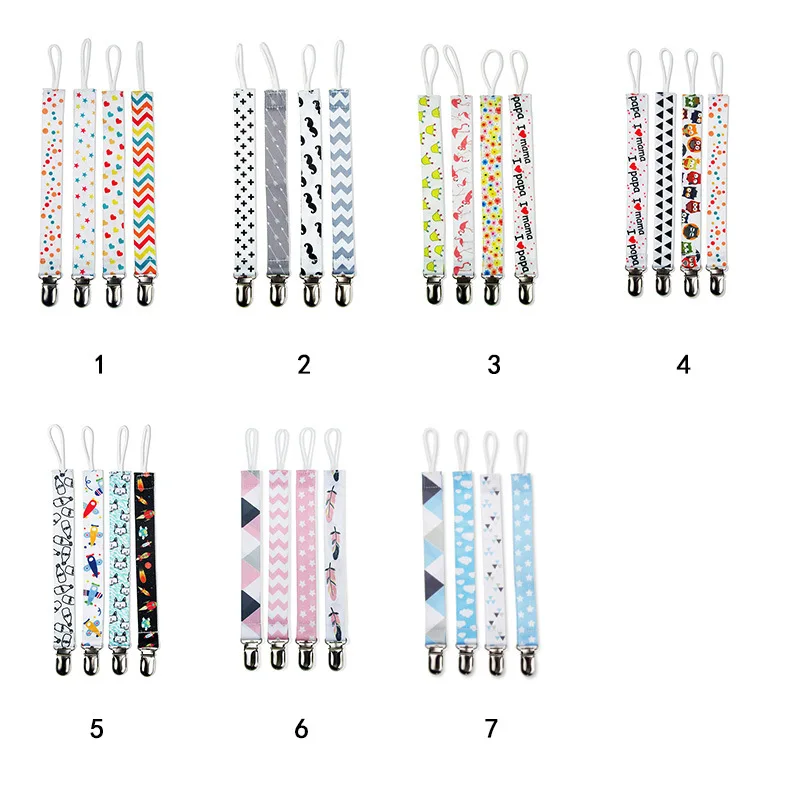 

4pcs/lotBaby Pacifier Clip Chain Dummy Clip Nipple Holder For Nipples Children Pacifier Clips Anti-drop Belt Holder Strap