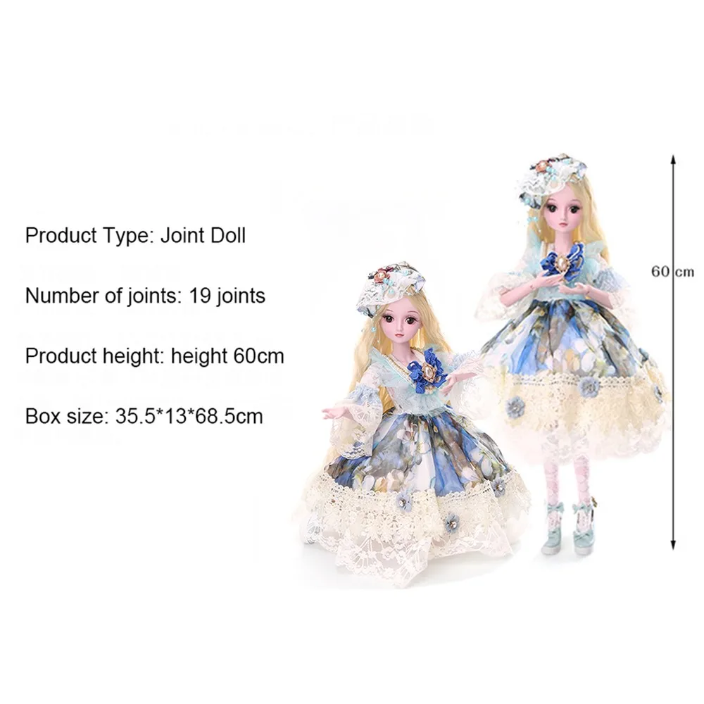 1/3 BJD кукла 60 см/23,6 ''Высота 19 шарнирные куклы(парик+ обувь+ одежда+ волосы+ глаза+ макияж) коллекция игрушек